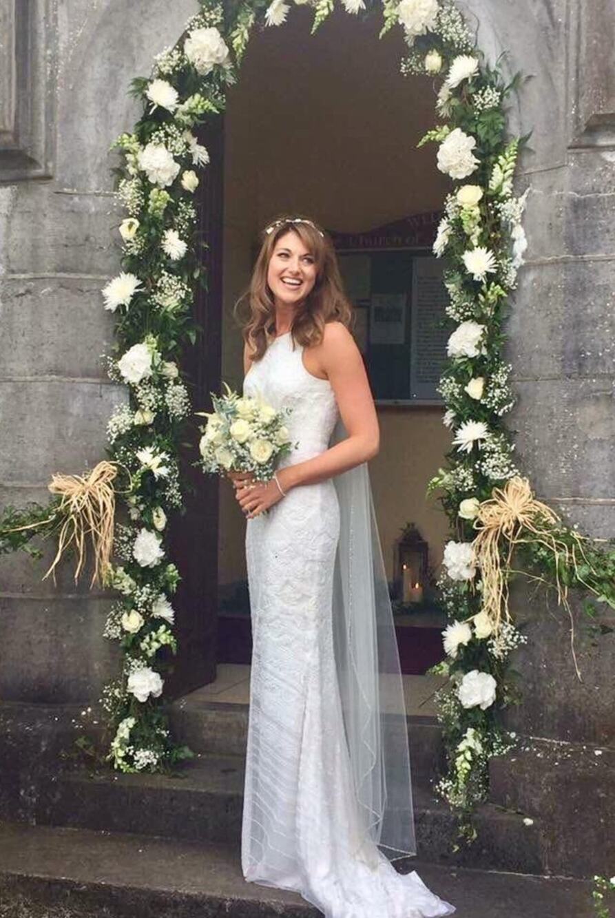 NWT $3000 THEIA Couture Charlotte Wedding Gown Beads Sequins White Bridal Dress